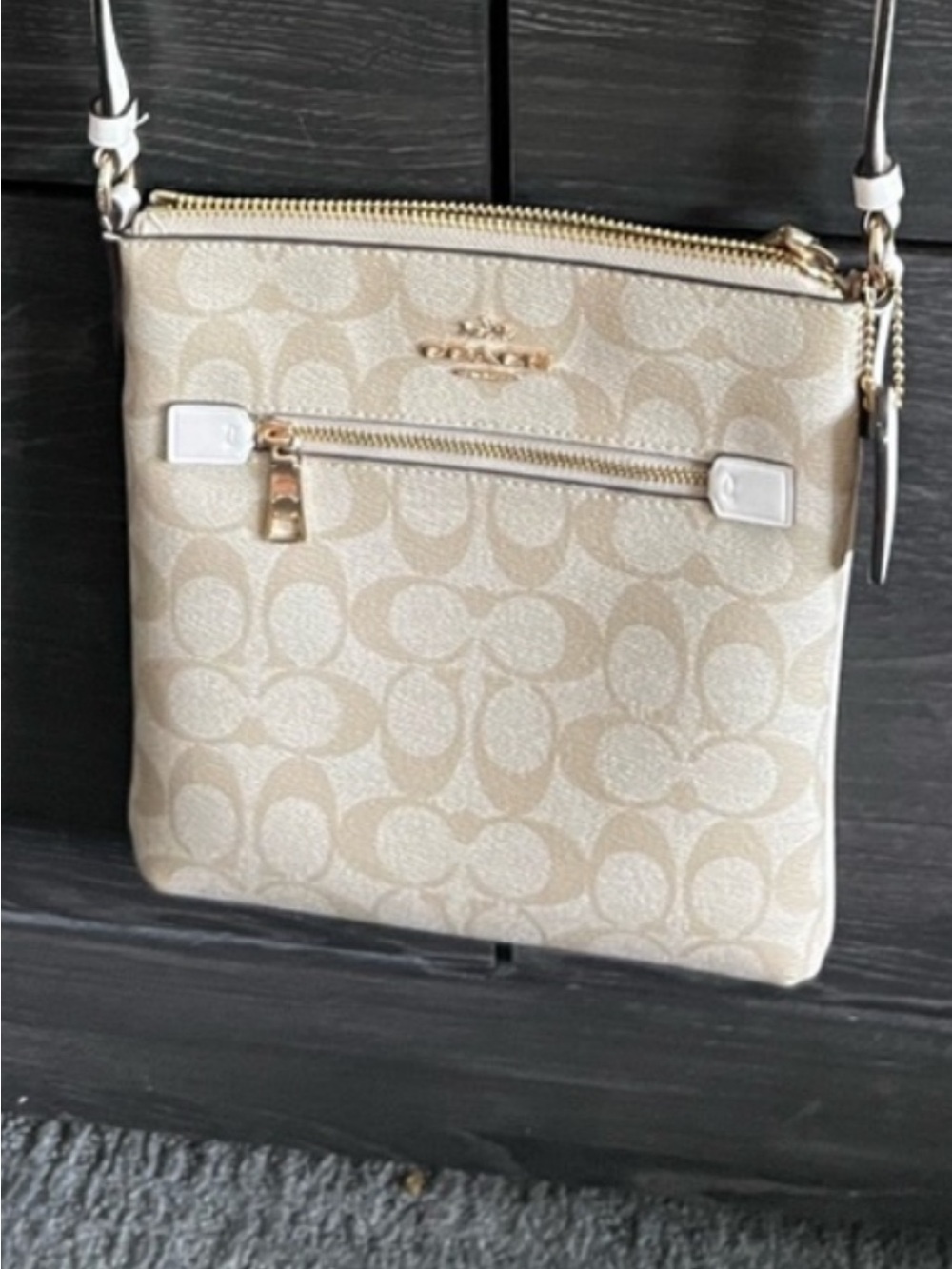 Coach vanilla crossbody / wristlet